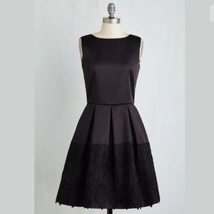 Modcloth Black, Fit and flare, Size Medium dress